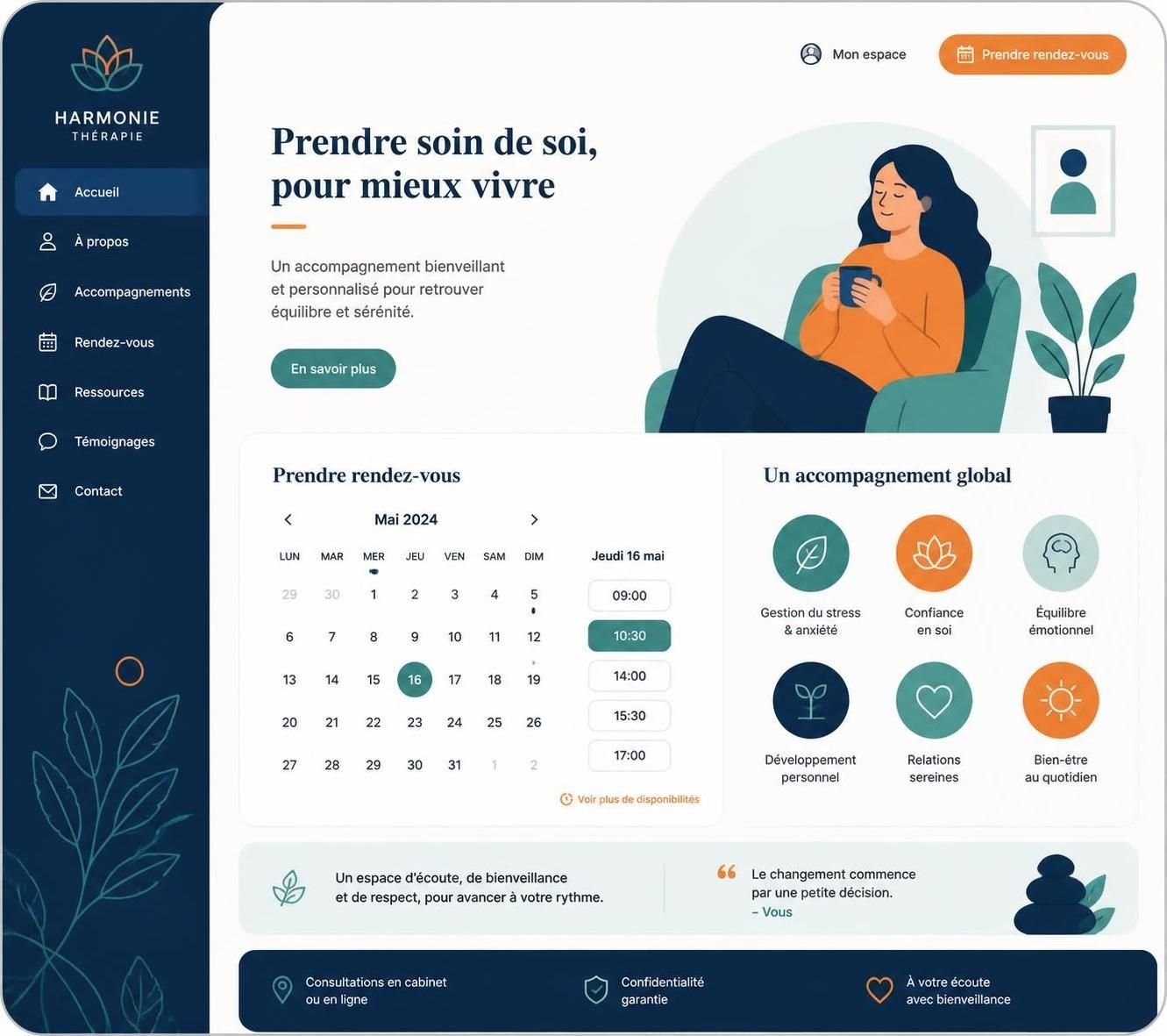 découvrez comment créer un site internet professionnel et efficace pour thérapeutes et praticiens bien-être afin d'attirer plus de clients et valoriser vos prestations.