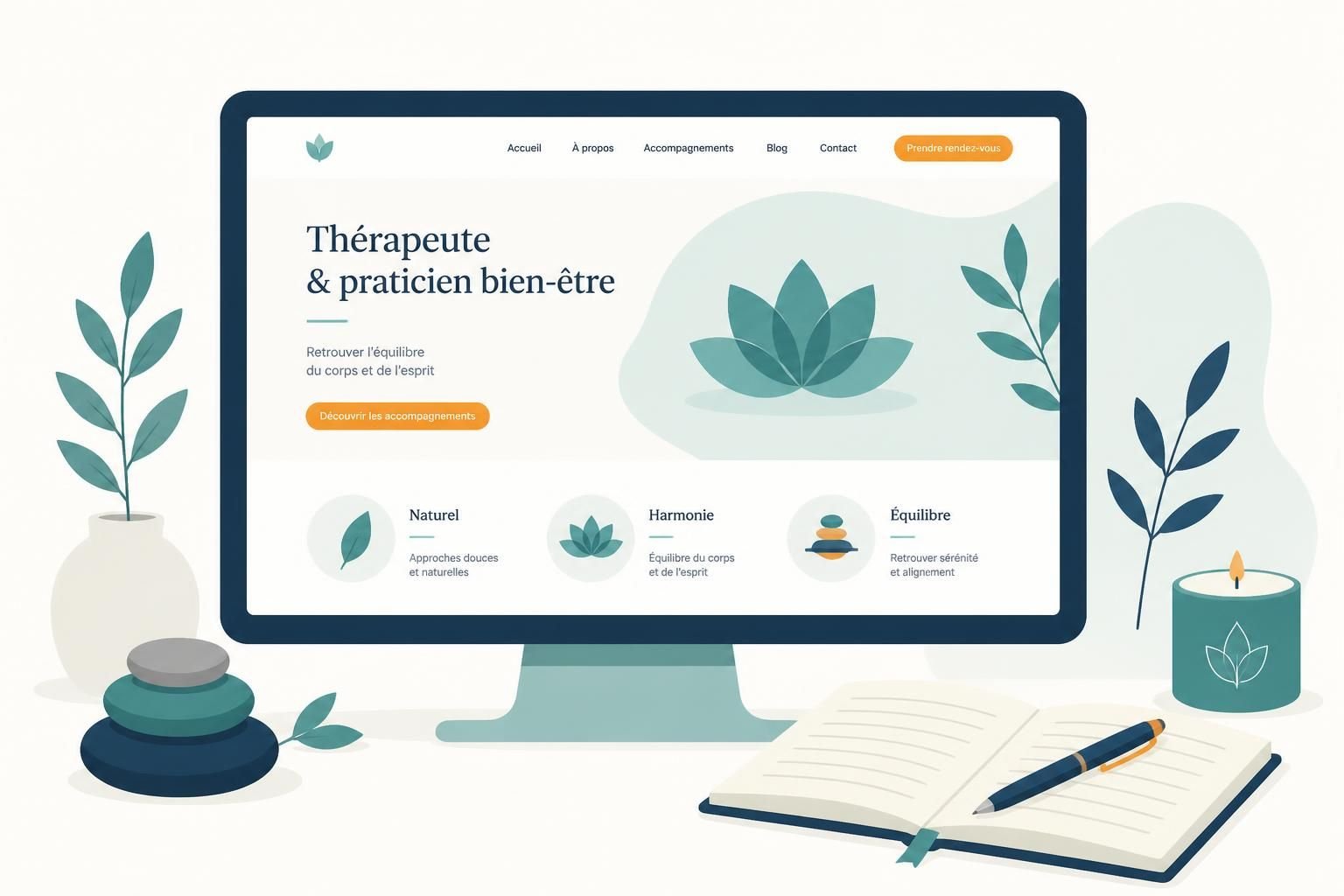 découvrez comment créer un site internet professionnel adapté aux thérapeutes et praticiens en bien-être pour attirer plus de clients et valoriser votre activité.