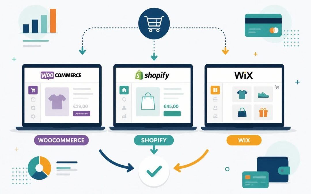 découvrez quel outil choisir entre woocommerce, shopify et wix ecommerce pour réussir à vendre en ligne facilement et efficacement.